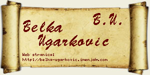 Belka Ugarković vizit kartica